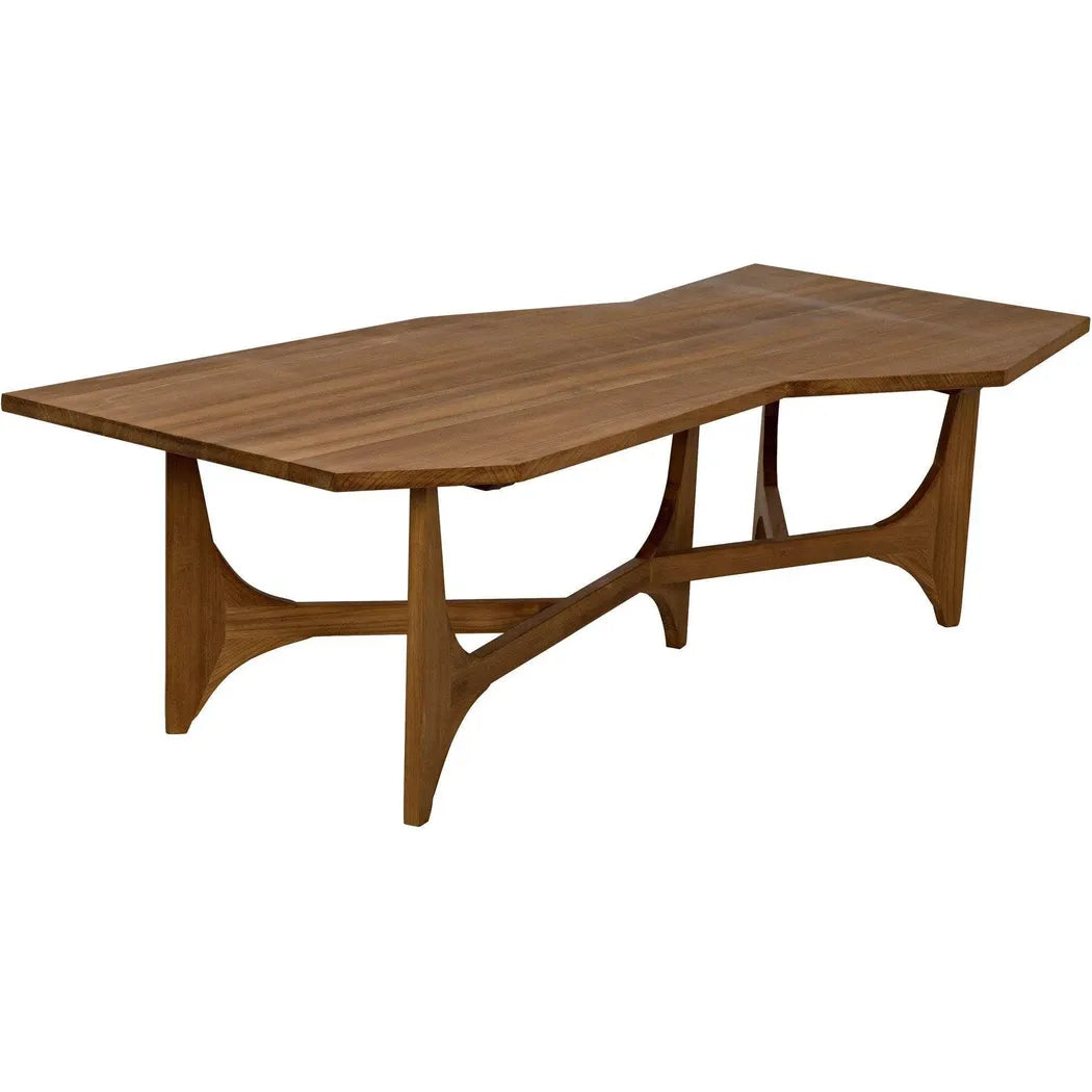 Noir Fenton Teak Wood Geometric Coffee Table