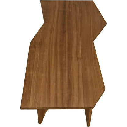 Noir Fenton Teak Wood Geometric Coffee Table