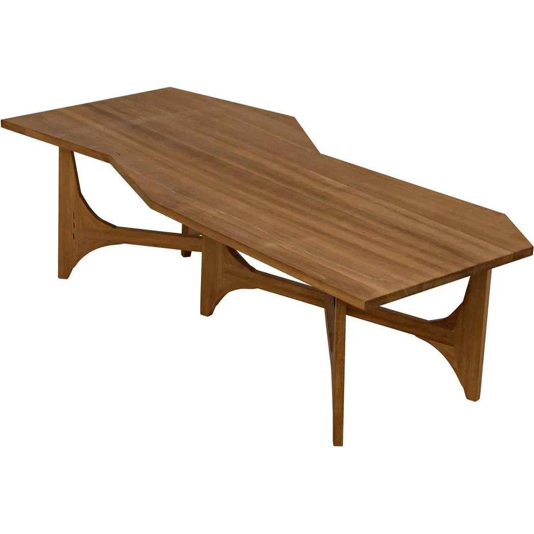 Noir Fenton Teak Wood Geometric Coffee Table
