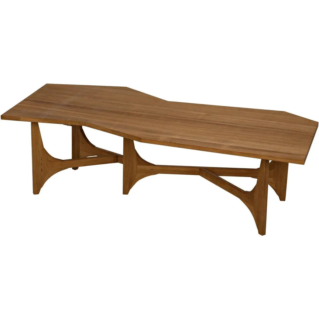 Noir Fenton Teak Wood Geometric Coffee Table