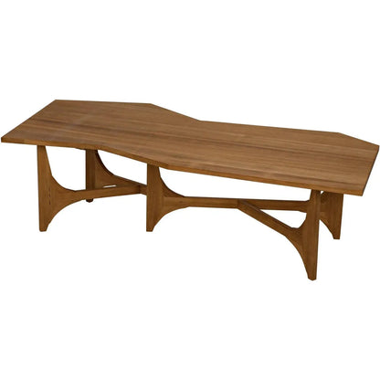 Noir Fenton Teak Wood Geometric Coffee Table