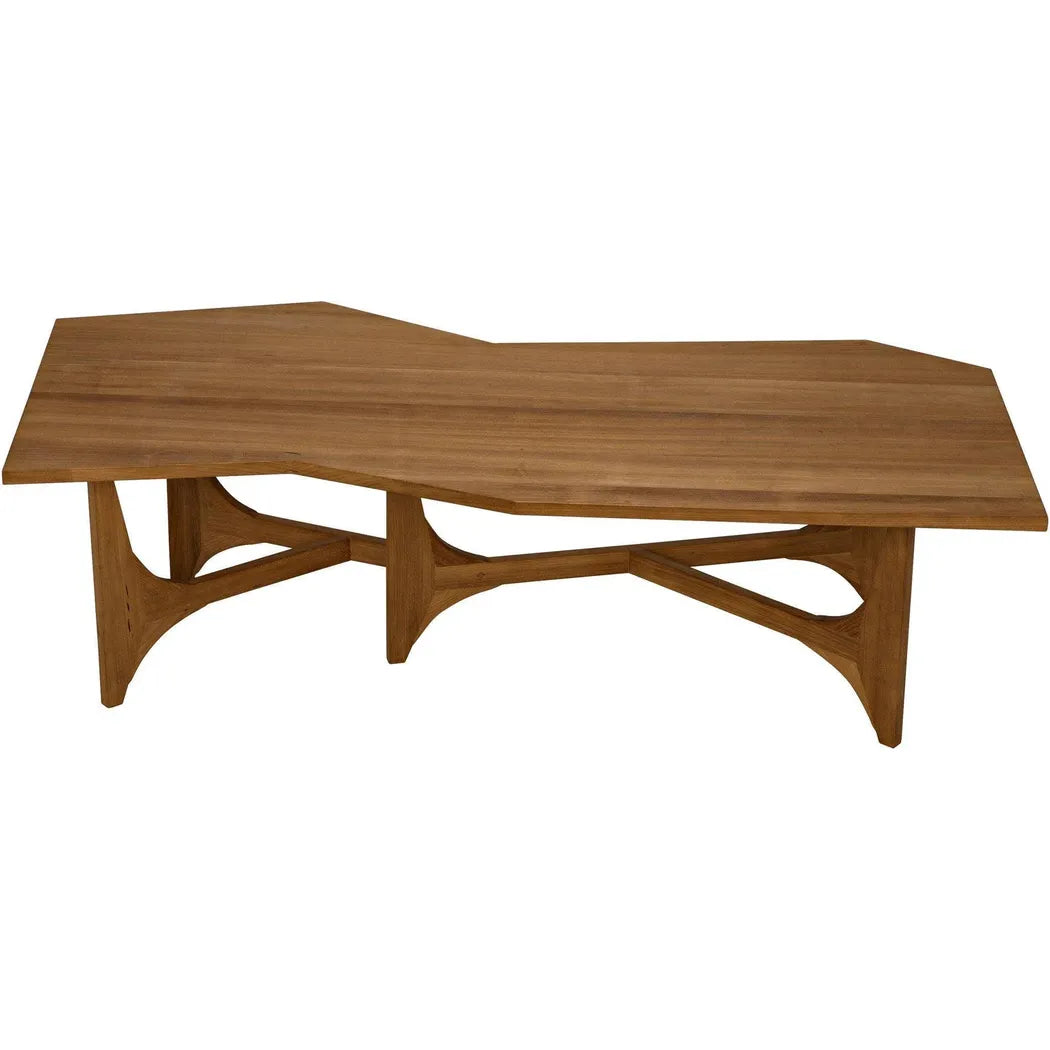 Noir Fenton Teak Wood Geometric Coffee Table