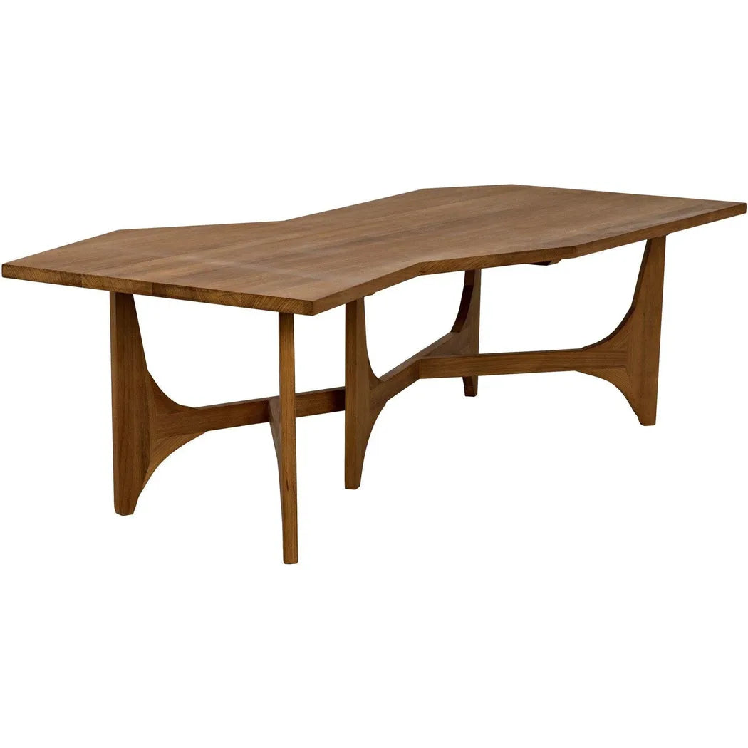 Noir Fenton Teak Wood Geometric Coffee Table