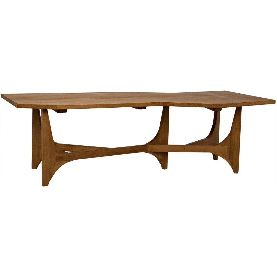 Noir Fenton Teak Wood Geometric Coffee Table