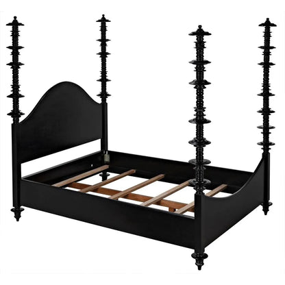 Ferret Black Wooden Bed Frame