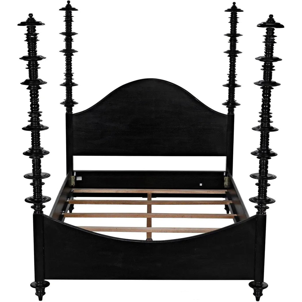 Ferret Black Wooden Bed Frame