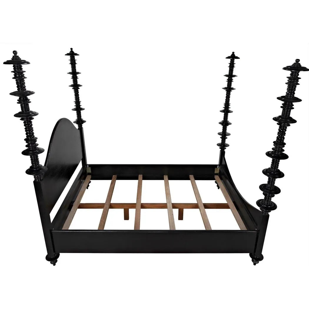 Ferret Black Wooden Bed Frame