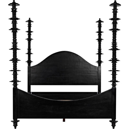 Ferret Black Wooden Bed Frame