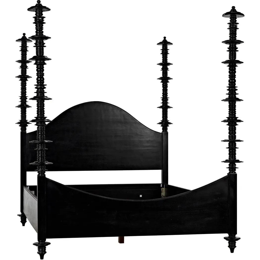 Ferret Black Wooden Bed Frame