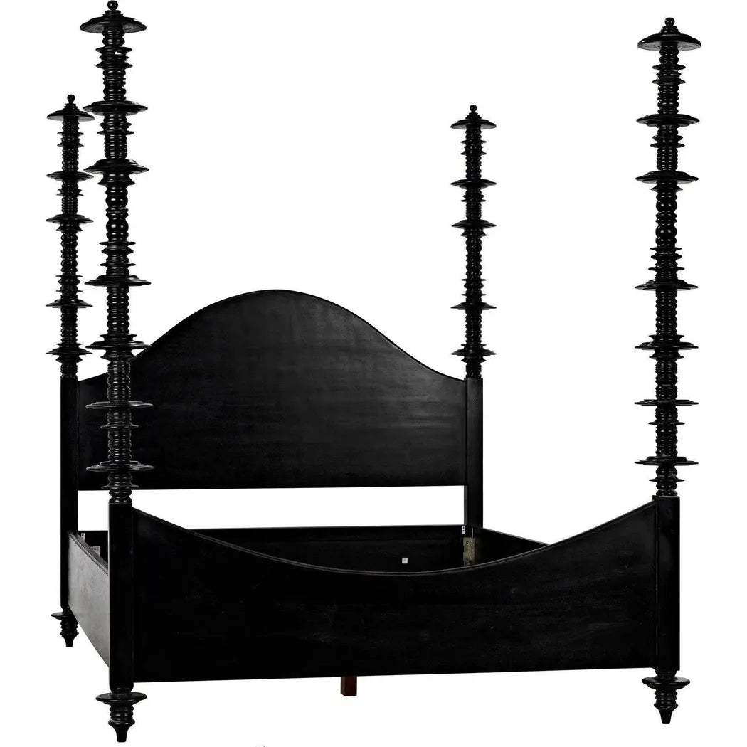 Ferret Black Wooden Bed Frame