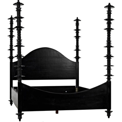Ferret Black Wooden Bed Frame