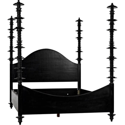 Ferret Black Wooden Bed Frame
