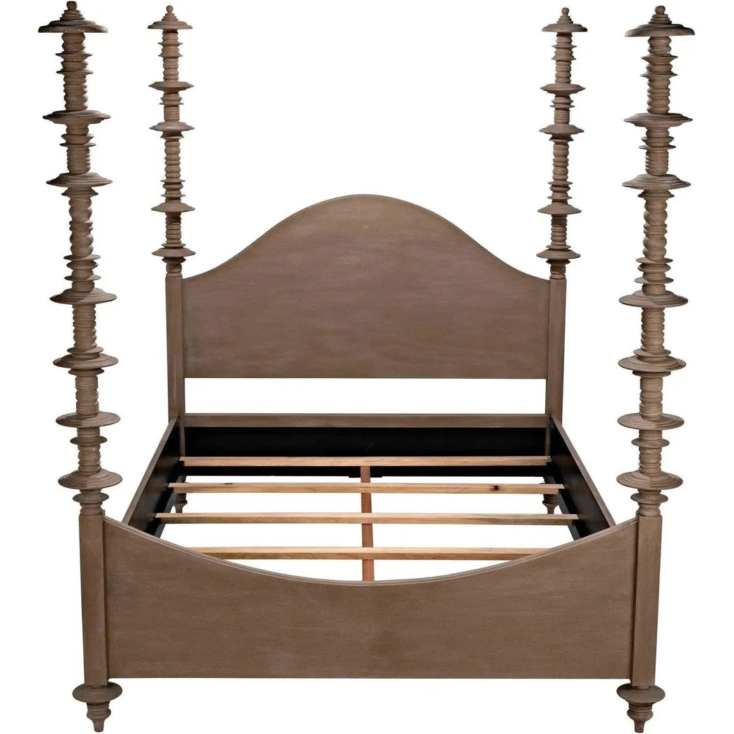 Ferrett Brown Wooden Bed Frame