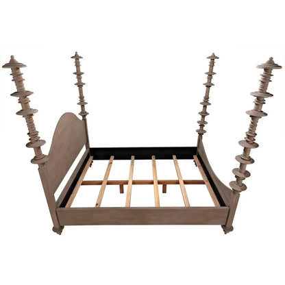 Ferrett Brown Wooden Bed Frame
