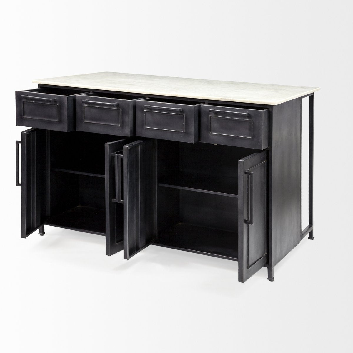 Mercana Fieri Four Drawers White Counter Table