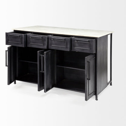 Mercana Fieri Four Drawers White Counter Table