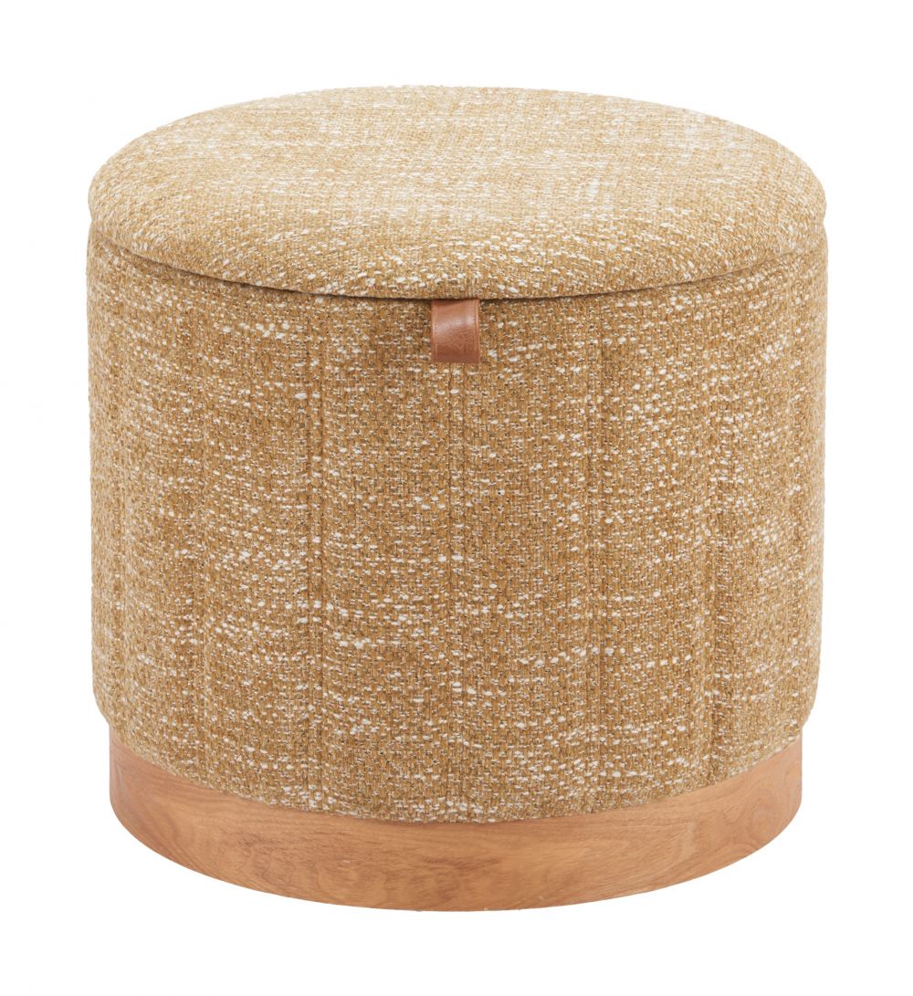 Zuo Modern Fije Textured Fabric Storage Ottoman