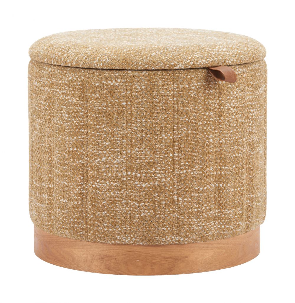 Zuo Modern Fije Textured Fabric Storage Ottoman
