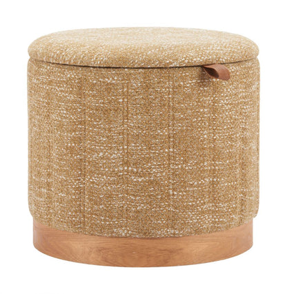 Zuo Modern Fije Textured Fabric Storage Ottoman