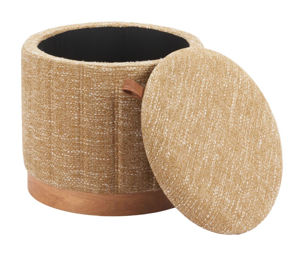 Zuo Modern Fije Textured Fabric Storage Ottoman
