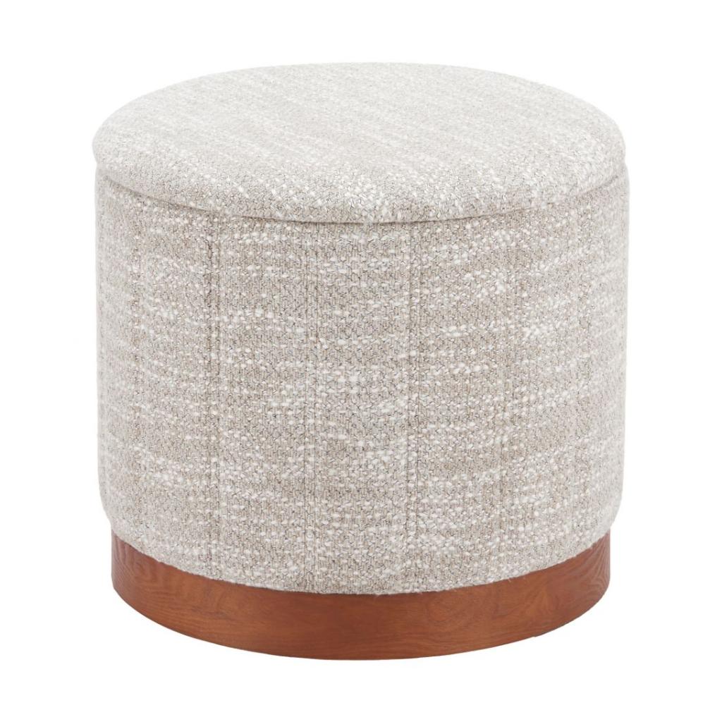 Zuo Modern Fije Textured Fabric Storage Ottoman