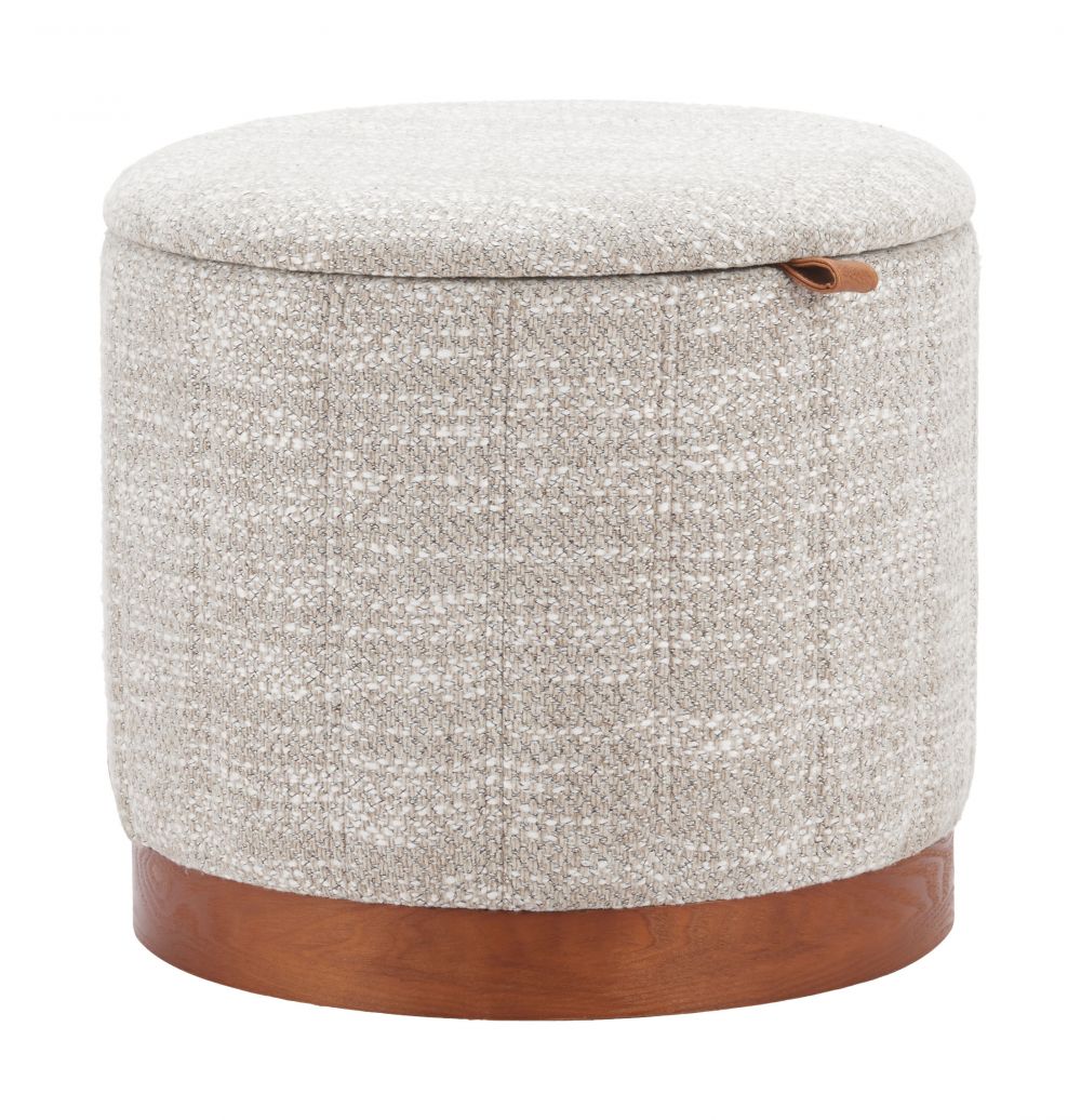 Zuo Modern Fije Textured Fabric Storage Ottoman