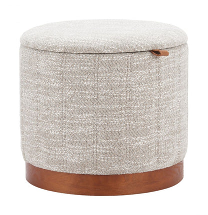 Zuo Modern Fije Textured Fabric Storage Ottoman