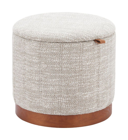 Zuo Modern Fije Textured Fabric Storage Ottoman
