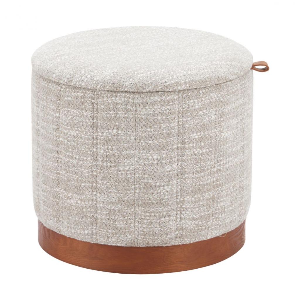 Zuo Modern Fije Textured Fabric Storage Ottoman