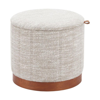 Zuo Modern Fije Textured Fabric Storage Ottoman