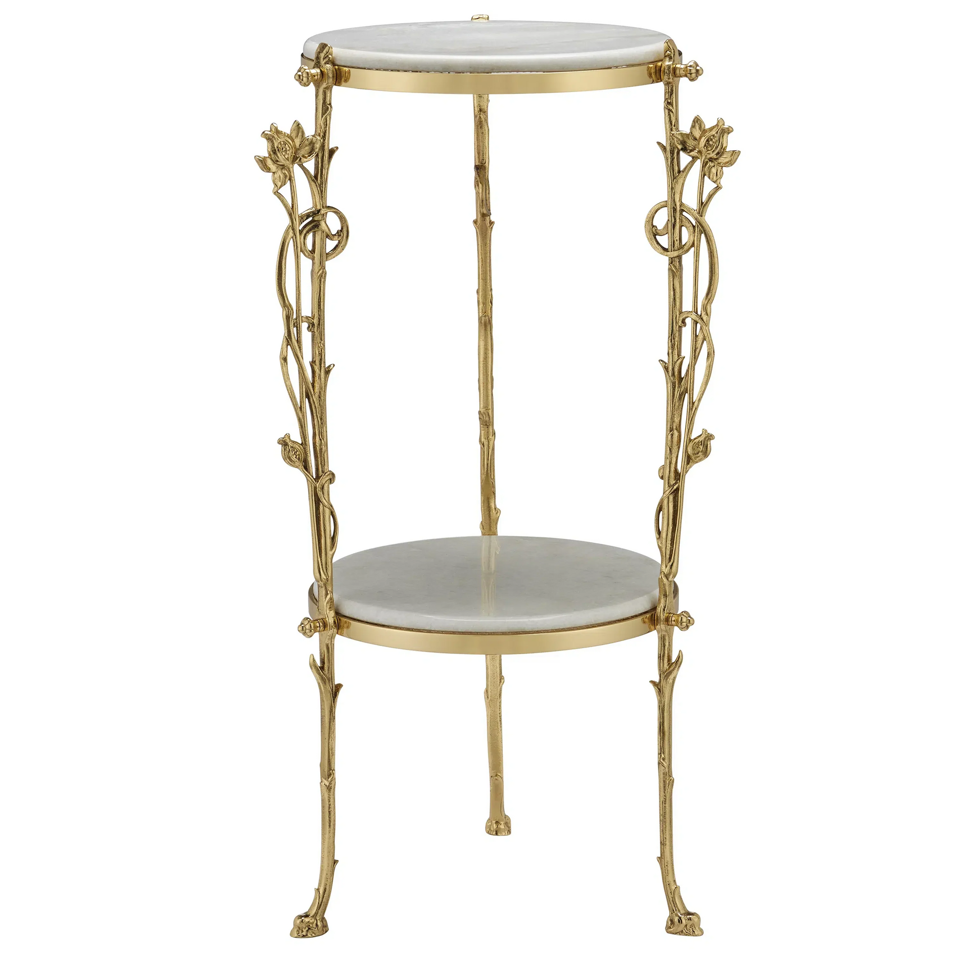 Fiore Marble Accent Table-Side Tables-Currey & Co-Sideboards and Things