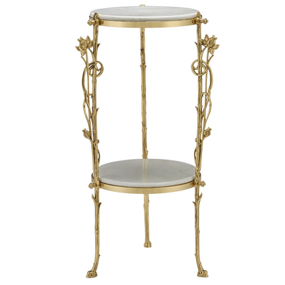 Fiore Marble Accent Table-Side Tables-Currey & Co-Sideboards and Things