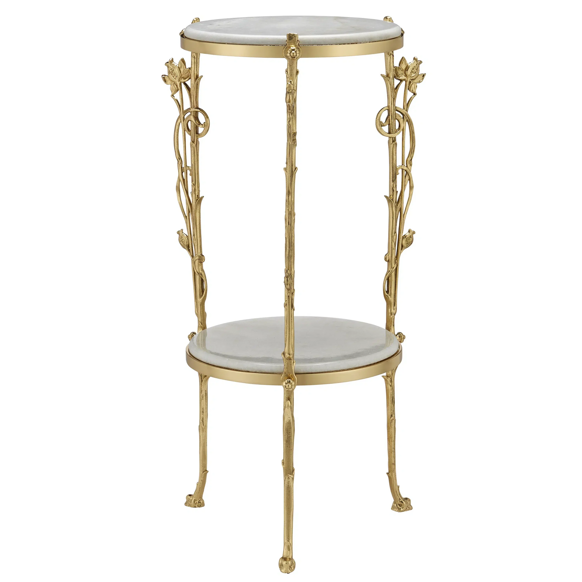 Fiore Marble Accent Table-Side Tables-Currey & Co-Sideboards and Things