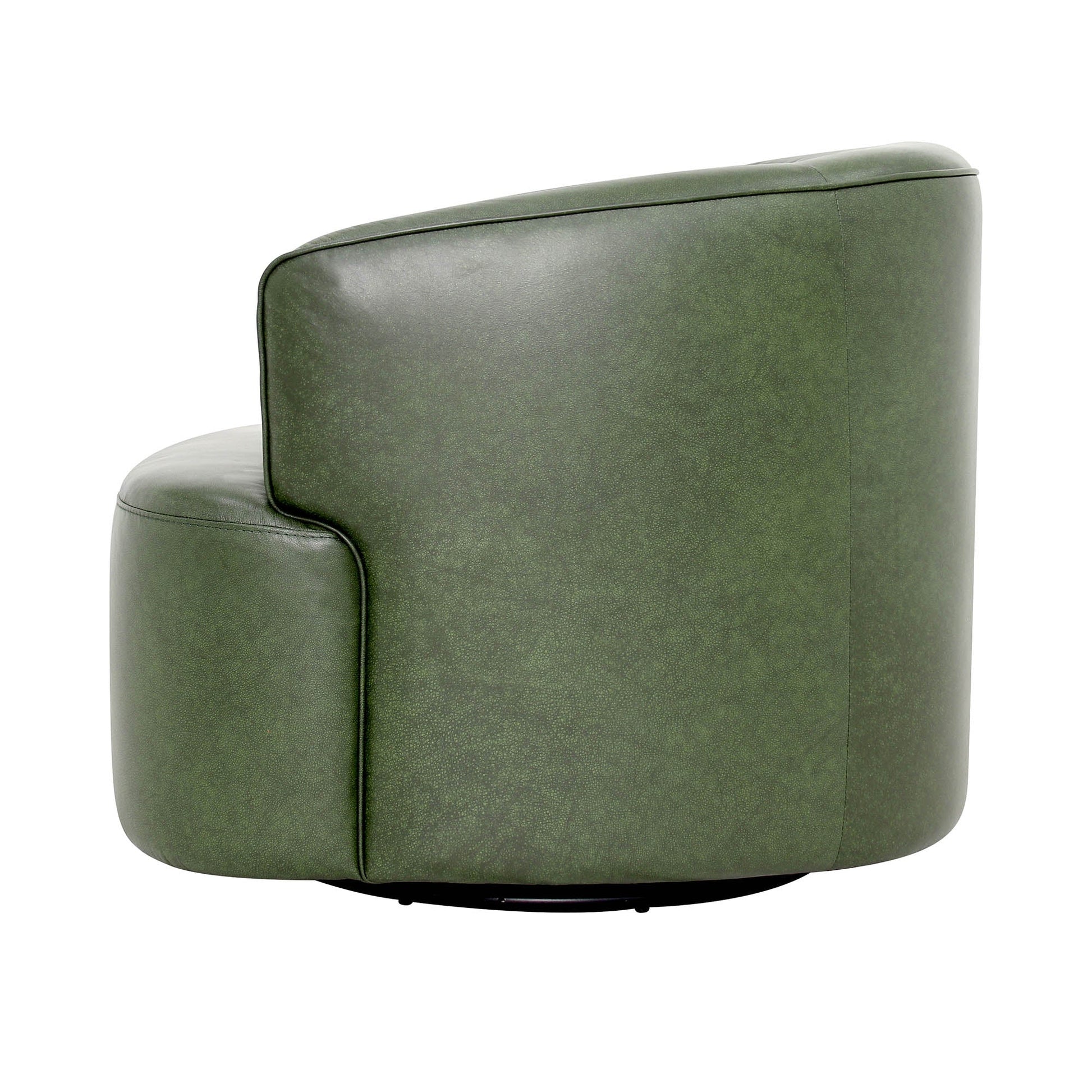 LH Home Fireside Top Grain Leather Swivel Club Chair