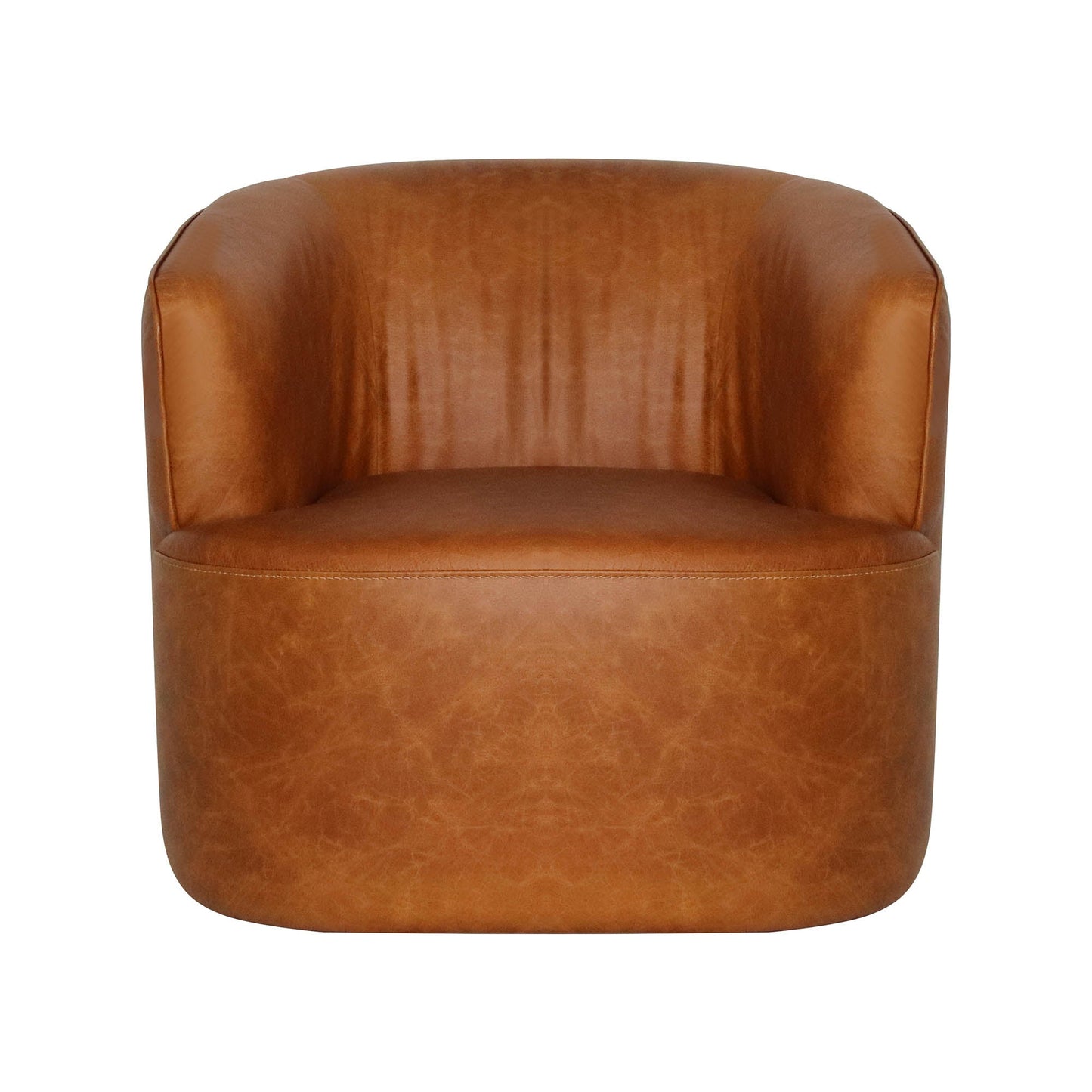 LH Home Fireside Top Grain Leather Swivel Club Chair