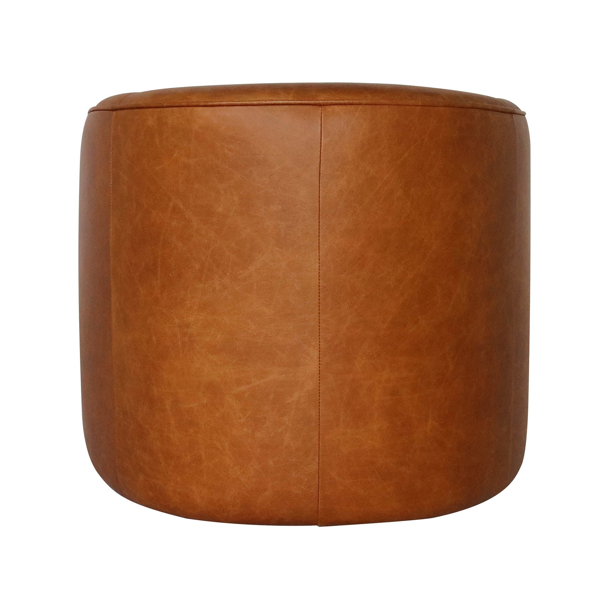 LH Home Fireside Top Grain Leather Swivel Club Chair