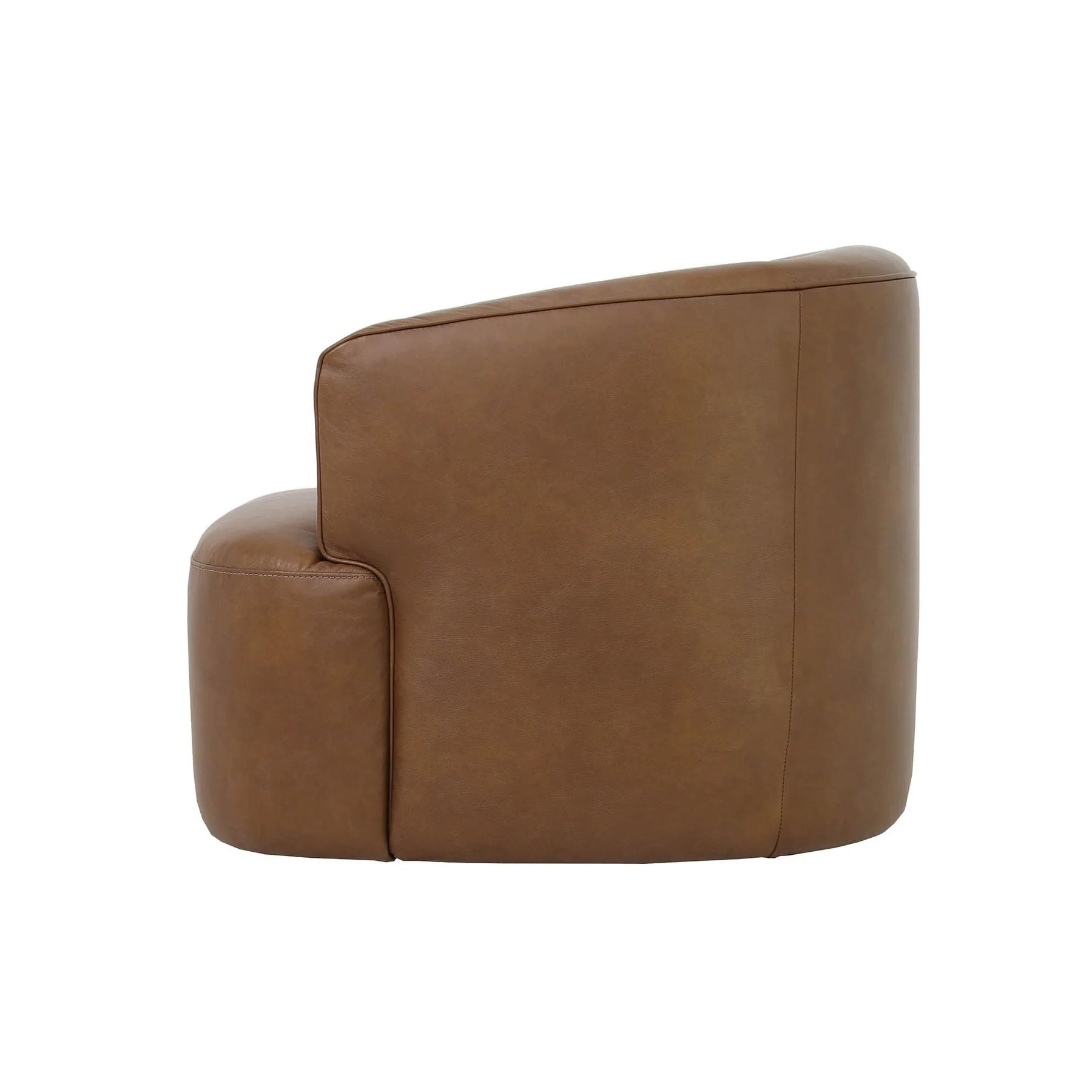 LH Home Fireside Top Grain Leather Swivel Club Chair
