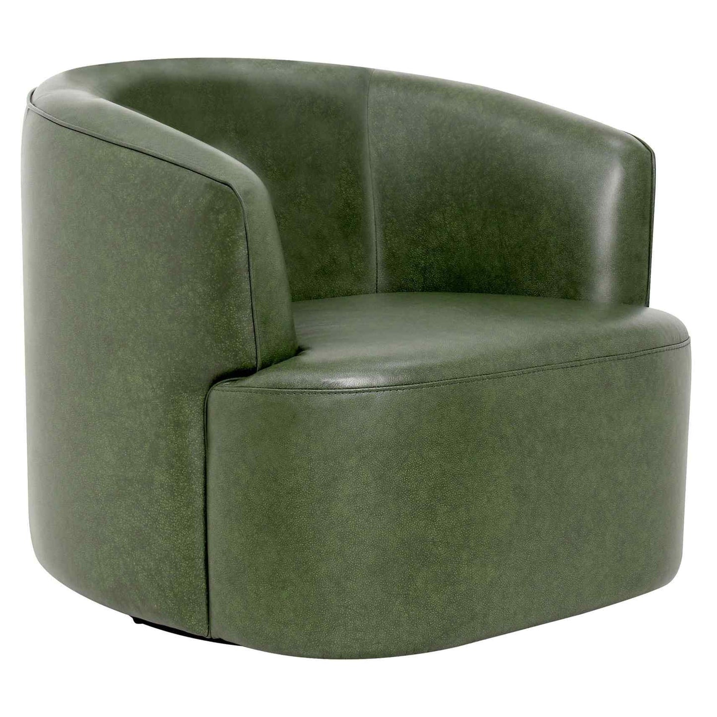 LH Home Fireside Top Grain Leather Swivel Club Chair
