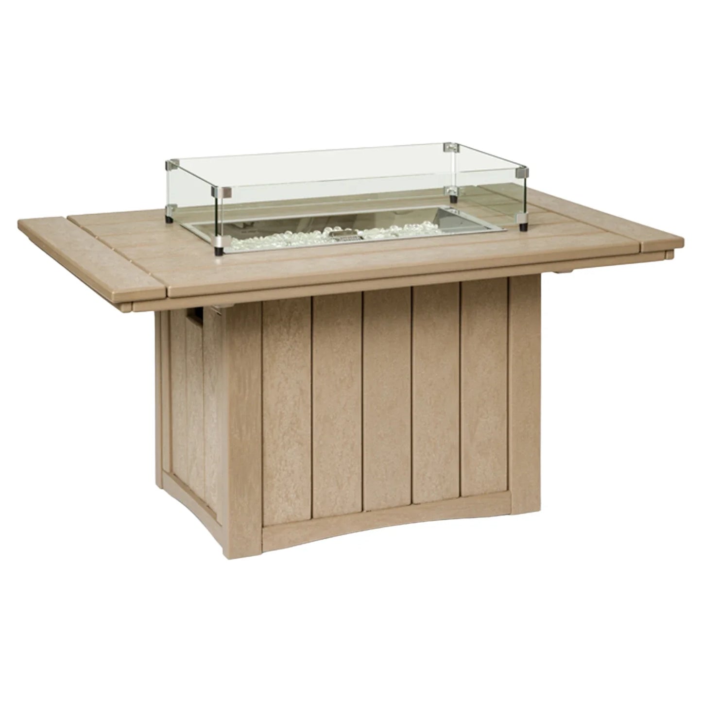 HDPE Poly Wood Rectangular Fire Table USA Made