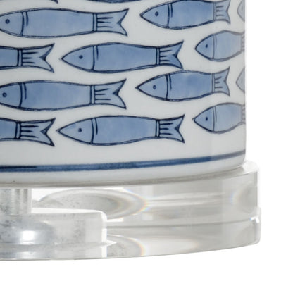 Wildwood Fish Tail White Glaze Ceramic Table Lamp