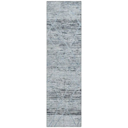 LOOMLAN Rugs Flamara Blue Washable Indoor-Outdoor Rug