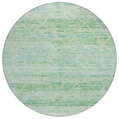 LOOMLAN Rugs Flamara Green Washable Indoor-Outdoor Rug