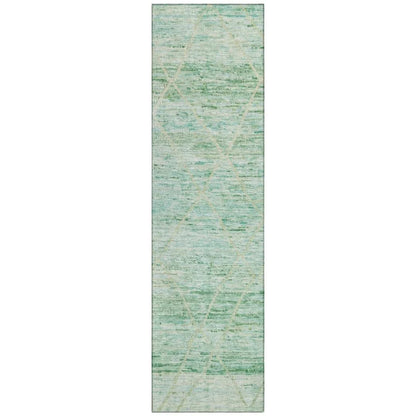 LOOMLAN Rugs Flamara Green Washable Indoor-Outdoor Rug