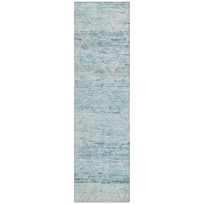 LOOMLAN Rugs Flamara Teal Washable Indoor-Outdoor Rug