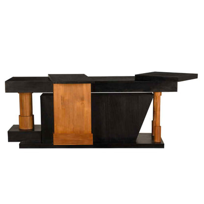 Fleming Wooden Black Console Table