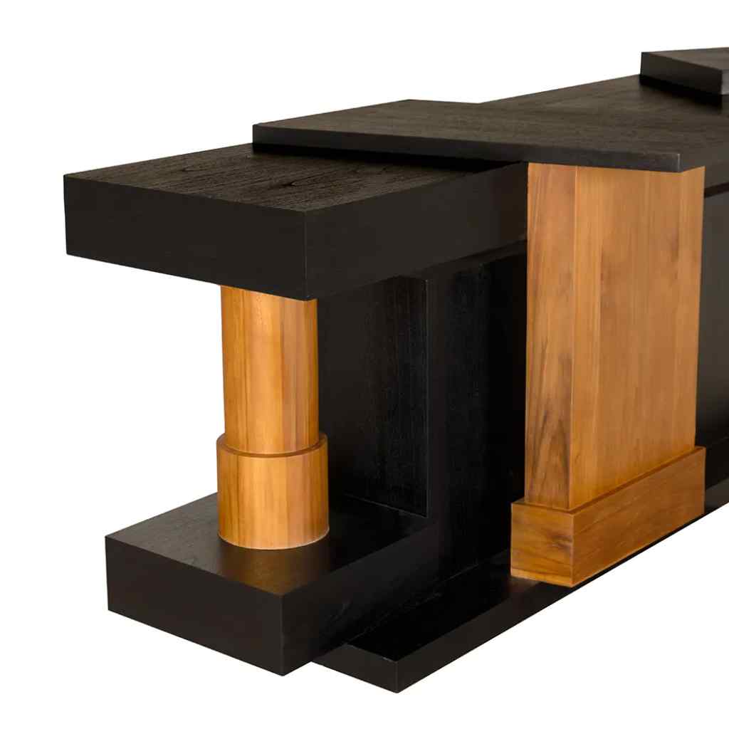 Fleming Wooden Black Console Table