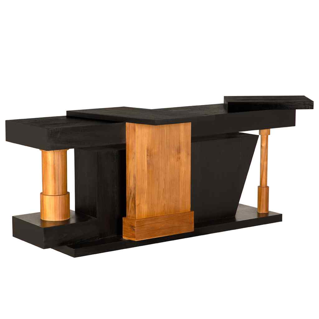 Fleming Wooden Black Console Table