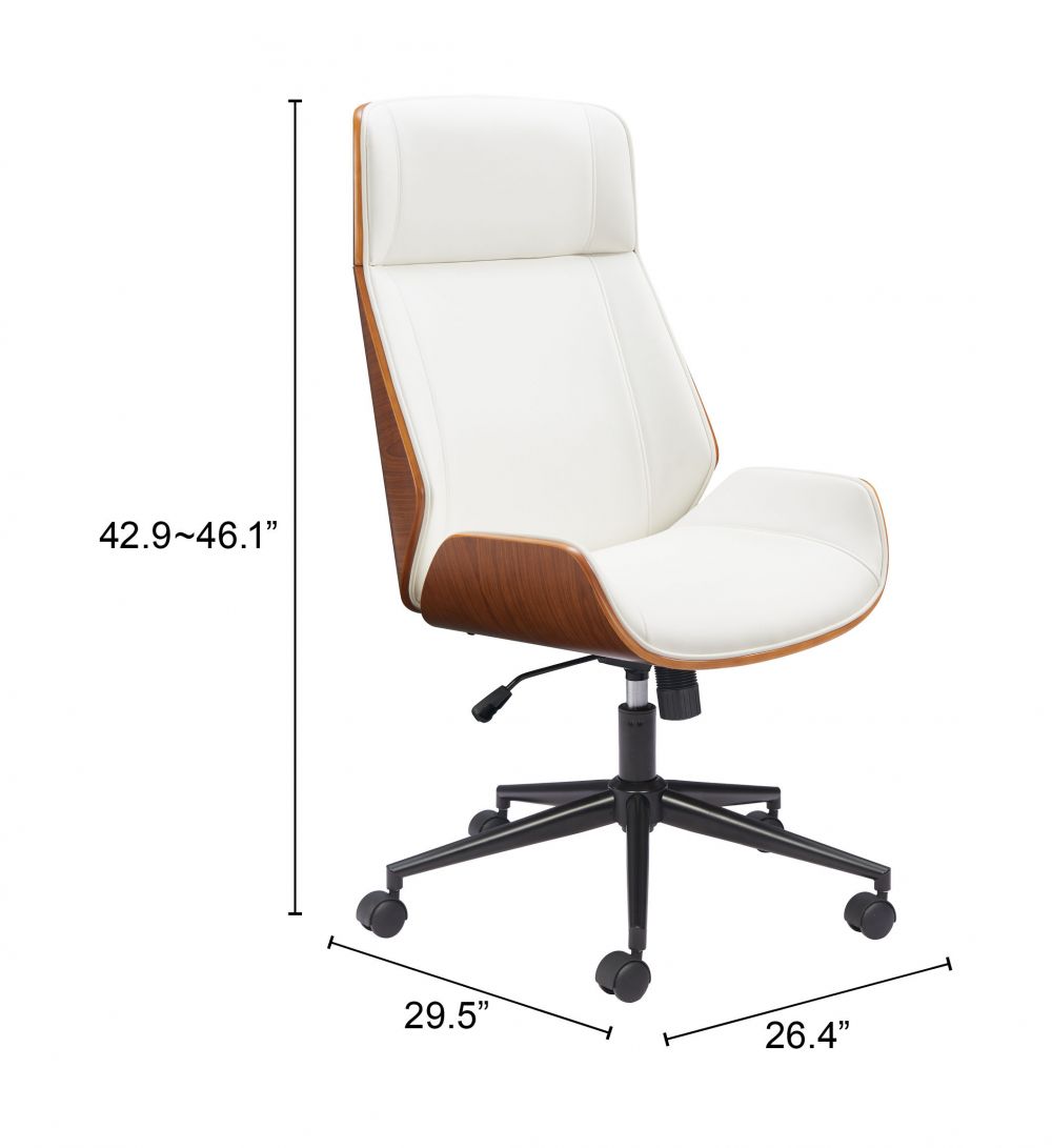 Zuo Modern Flex Faux Leather High Back Office Chair