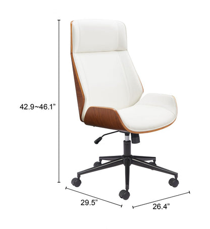 Zuo Modern Flex Faux Leather High Back Office Chair