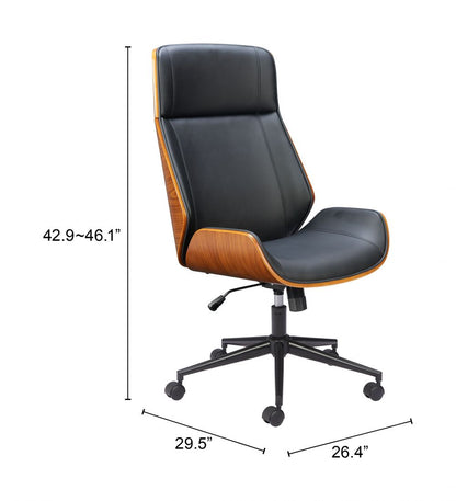 Zuo Modern Flex Faux Leather High Back Office Chair